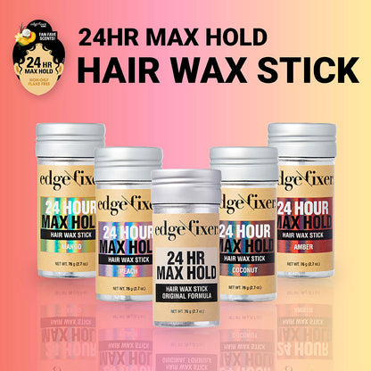 KISS 24 Hour Max Hold Edge Fixer Hair Wax Stick (2.7 oz)