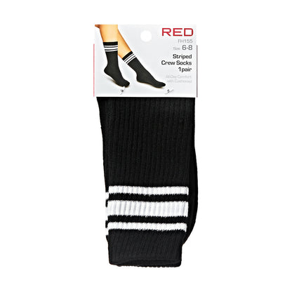 RED Comfort Striped Crew Socks