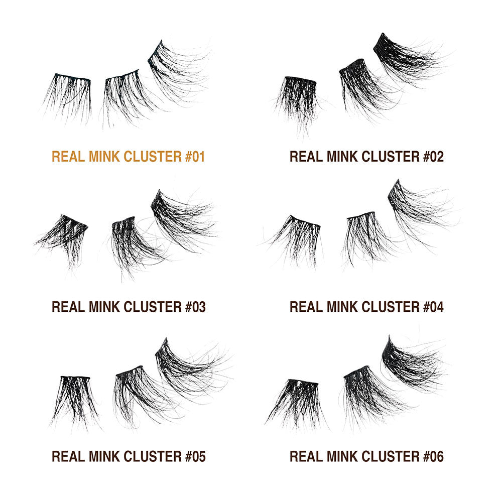 VLuxe Extended Real Mink Cluster Lashes