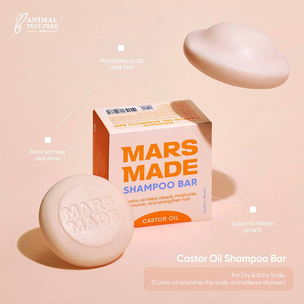 MARSMADE Castor Oil Shampoo Bar (4.23oz) - product image 5