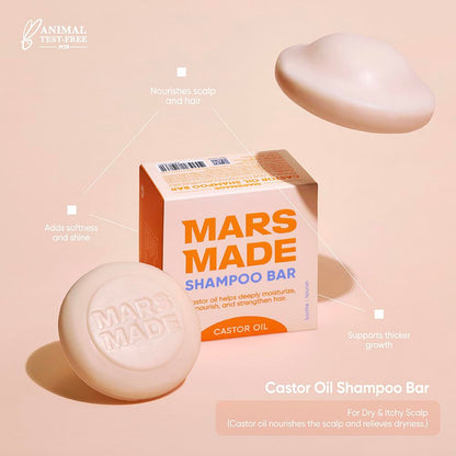 MARSMADE Castor Oil Shampoo Bar (4.23oz) - product image 5