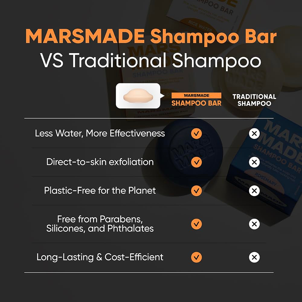 MARSMADE Castor Oil Shampoo Bar (4.23oz) - product image 7