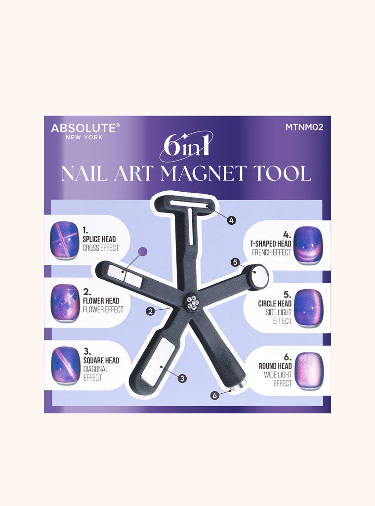 ABSOLUTE 6 in 1 Nail Art Magnet Tool