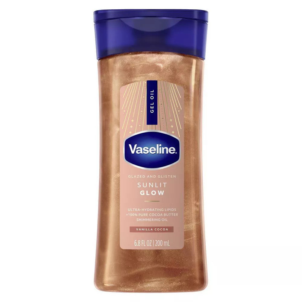 VASELINE Glazed & Glisten Vanilla Cocoa Shimmering Gel Body Oil (6.8oz)