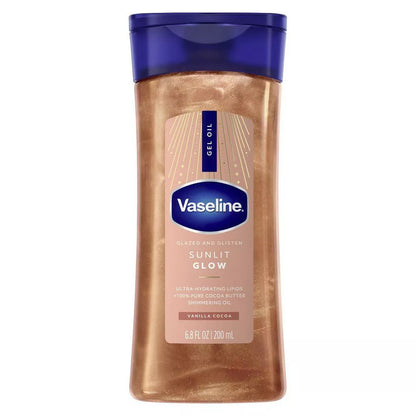 VASELINE Glazed & Glisten Vanilla Cocoa Shimmering Gel Body Oil (6.8oz)