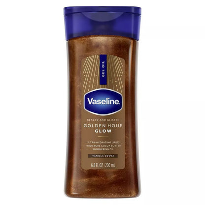 VASELINE Glazed & Glisten Vanilla Cocoa Shimmering Gel Body Oil (6.8oz) - product image 2