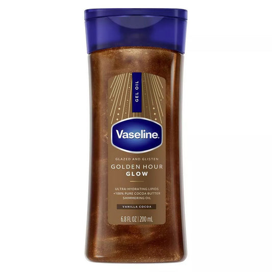 VASELINE Glazed & Glisten Vanilla Cocoa Shimmering Gel Body Oil (6.8oz) - product image 2