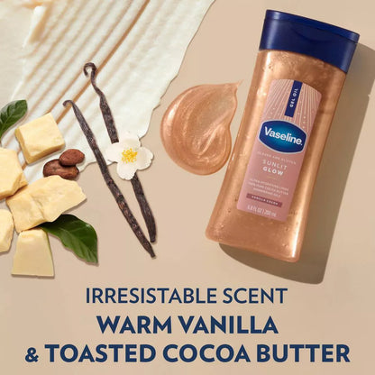 VASELINE Glazed & Glisten Vanilla Cocoa Shimmering Gel Body Oil (6.8oz) - product image 5
