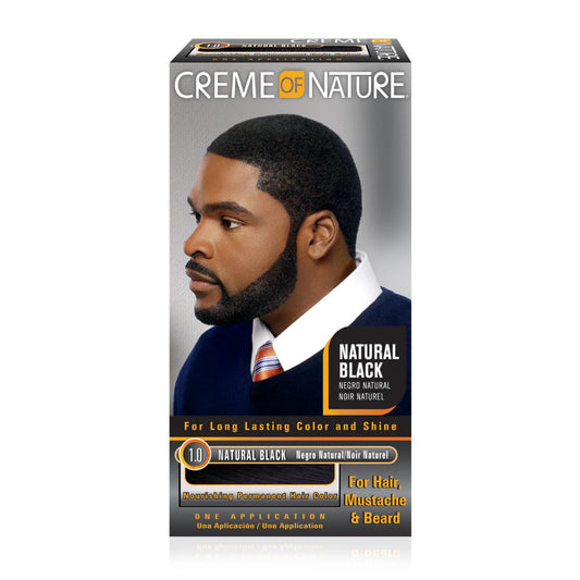 Creme of Nature Nourishing Permanent Gel Men Hair Color (#1.0 Natural Balck)