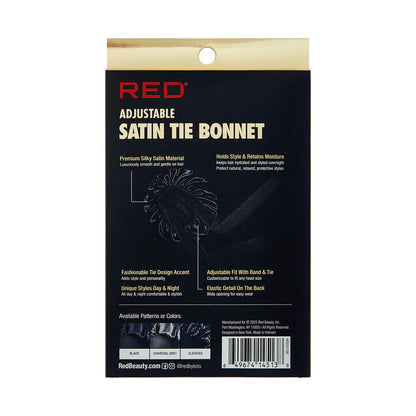 RED Adjustable Satin Tie Bonnet (X-Large & Braid Sizes) - product image 8