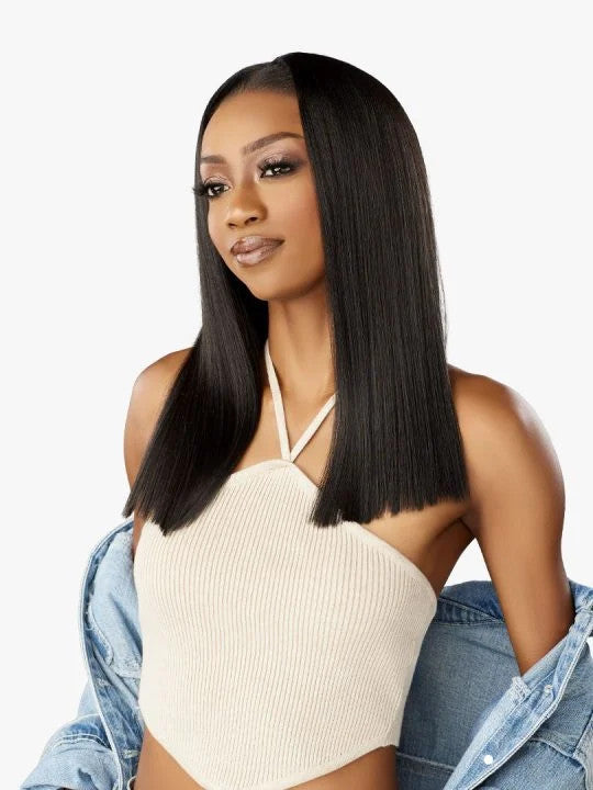 SENSATIONNEL Synthetic Curls Kinks N Co Glueless Kinky Edges - Y-PART KINKY SILK PRESSED 18″ - product image 3