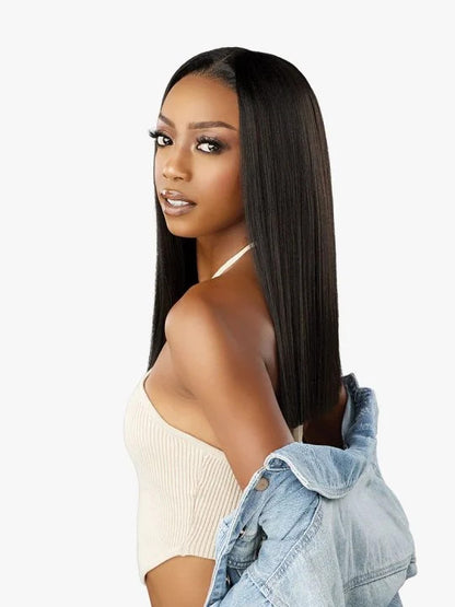 SENSATIONNEL Synthetic Curls Kinks N Co Glueless Kinky Edges - Y-PART KINKY SILK PRESSED 18″ - product image 5