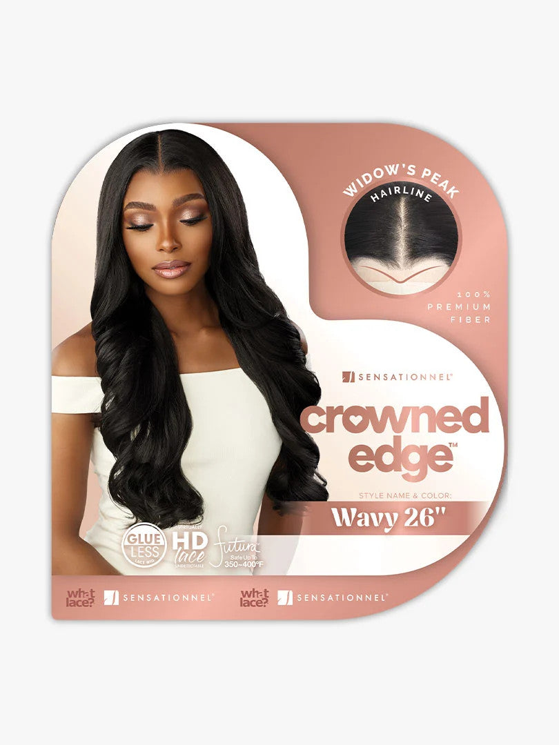 SENSATIONNEL Crowned Edge 13X5 Synthetic HD Lace Wig - Wavy 26″ - product image 7