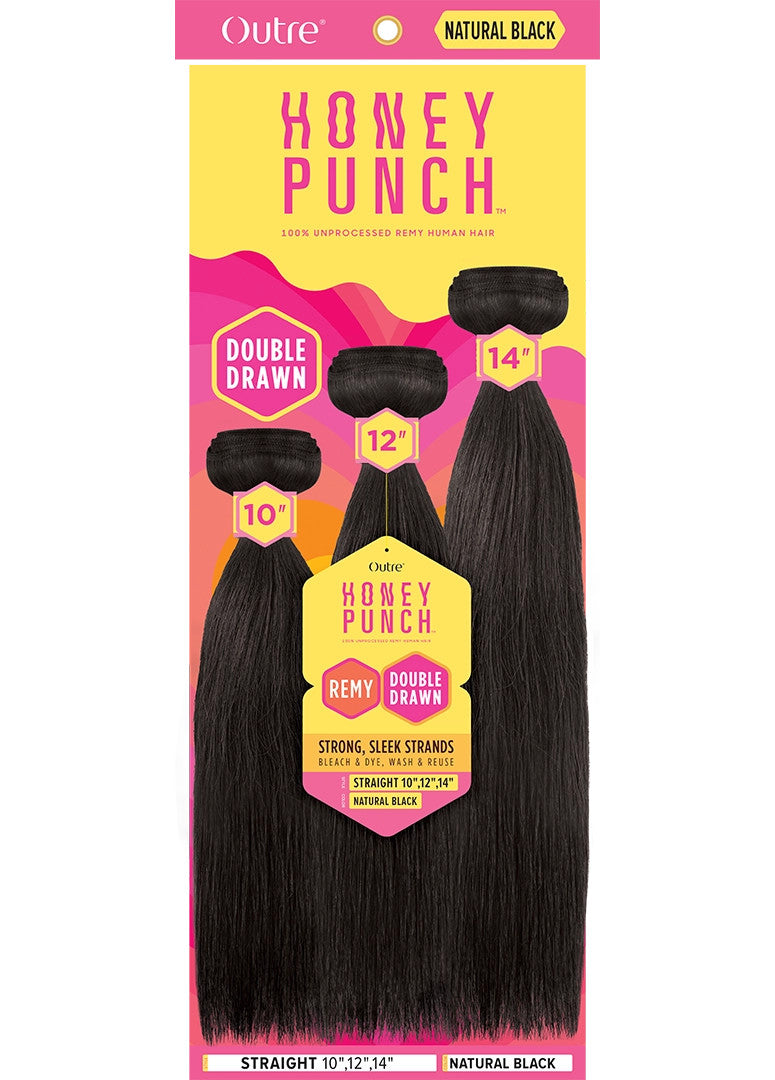 OUTRE 100% Unprocessed Human Hair Honey Punch Multi Pack -Straight (14"16"18")