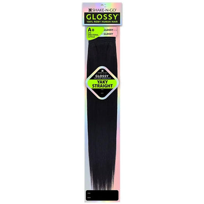 SHAKE N GO Glossy 100% Virgin Remy Hair Weave - Yaky Straight (8"-14")