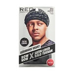 RED Satin-Lined Halo Turban (HD321 - HD326) - Style HD323_VELVET -BK GREEK swatch