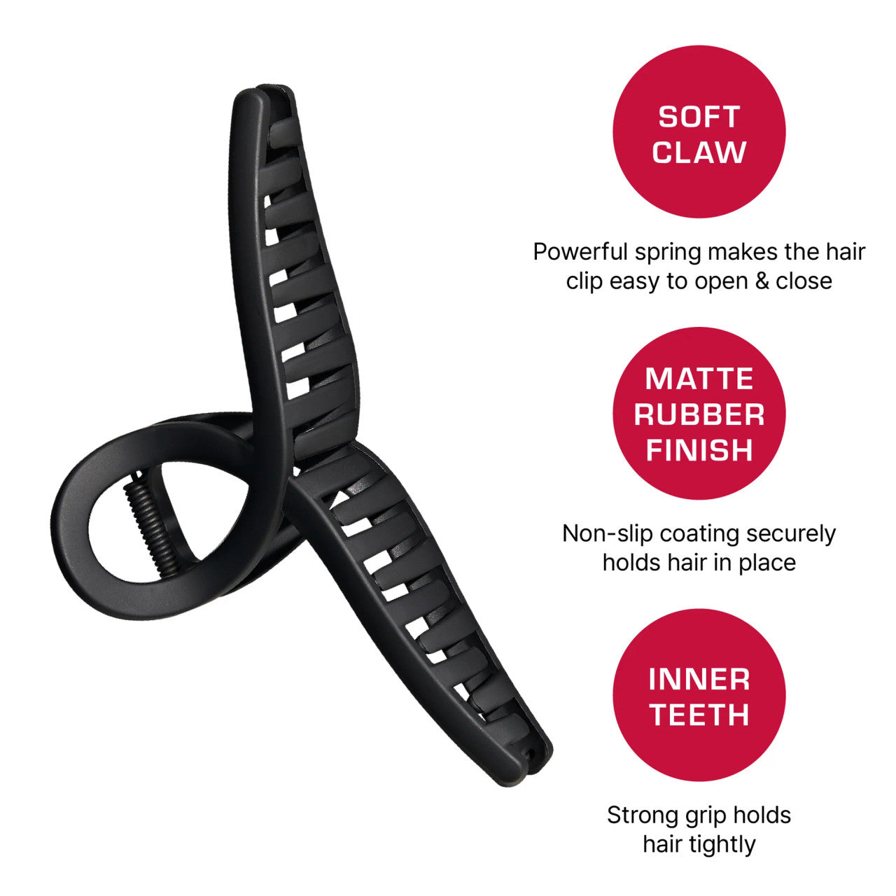 RED Super Jumbo Matte Hair Claw Clip - product image 7
