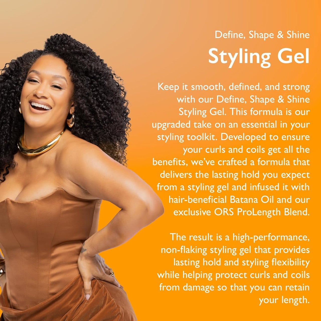 ORS Unapologetic Define, Shape & Shine Styling Gel  (12oz) - product image 3