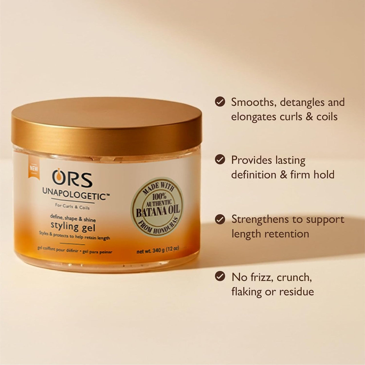 ORS Unapologetic Define, Shape & Shine Styling Gel  (12oz) - product image 5