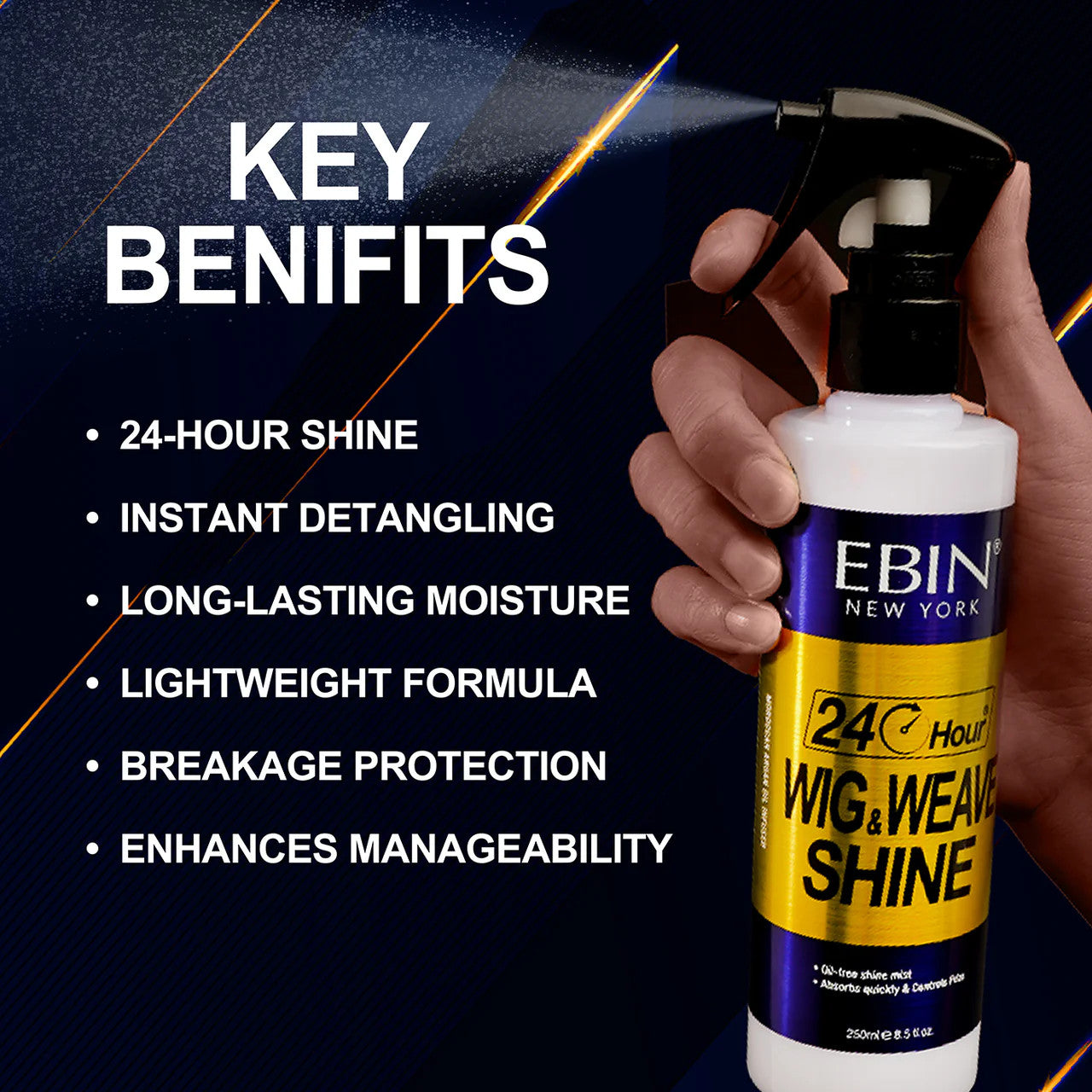 Ebin New York 5 24 Hour Argan Oil Wig Shine Spray (8.5oz) - product image 3