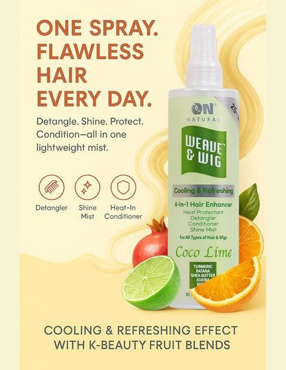 ON NATURAL Weave & Wig 4-in-1 Hair Enhancer For All Hair Texture [Coco Lime] 3.38 oz - product image 2