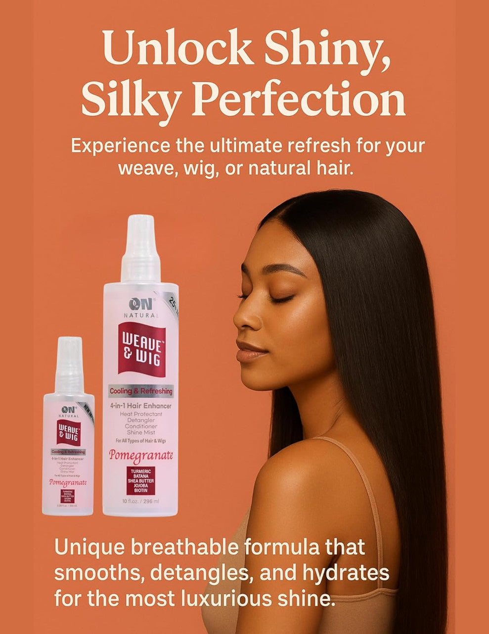 ON NATURAL Weave & Wig 4-in-1 Hair Enhancer For All Hair Texture [Coco Lime] 3.38 oz - product image 5