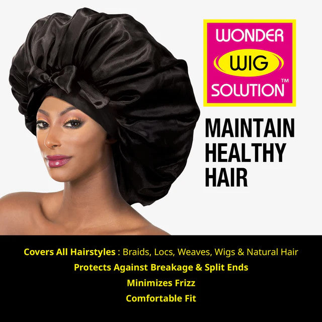 EBIN Wonder Wig Tie-Up Bonnet (Black) - product image 6