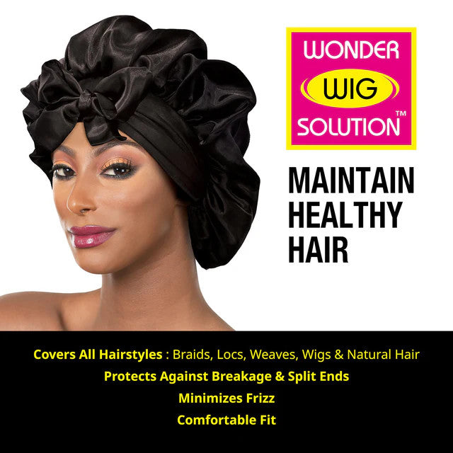 EBIN Wonder Wig Tie-Up Bonnet (Black) - product image 7