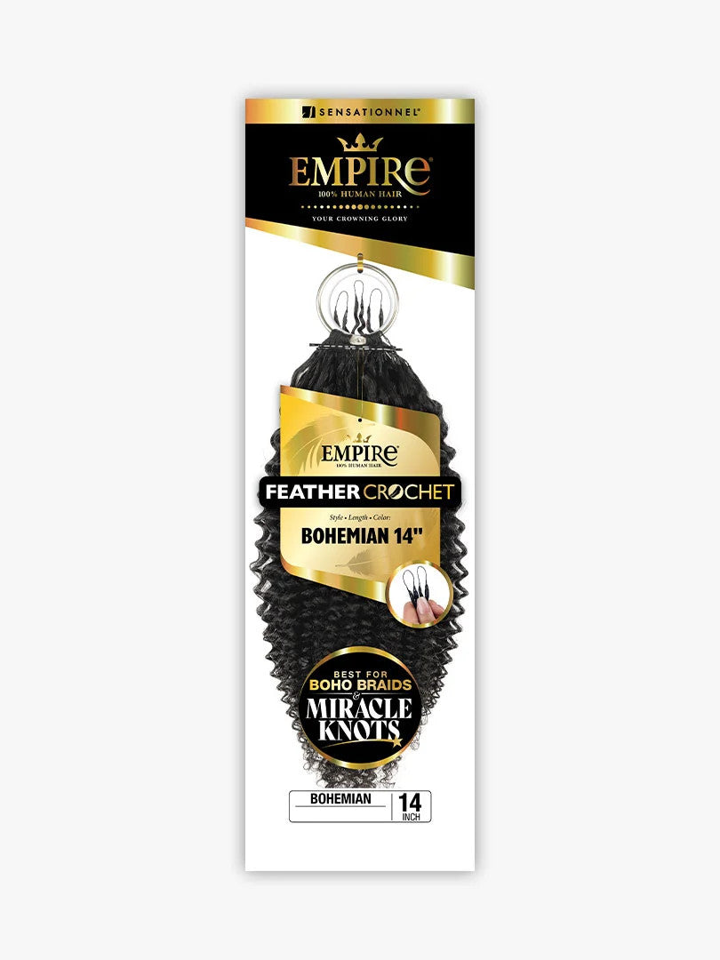 SENSATIONNEL Empire 100% Human Hair Feather Crochet - BOHEMIAN