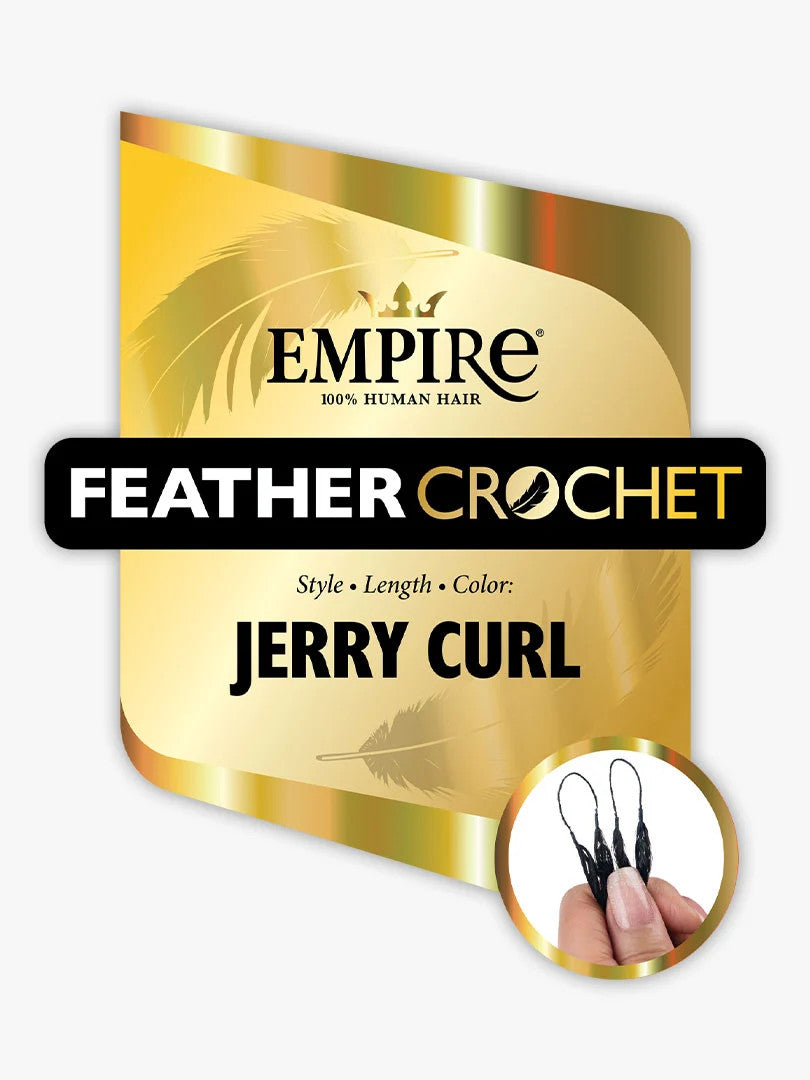 SENSATIONNEL Empire 100% Human Hair Feather Crochet - JERRY CURL - product image 4
