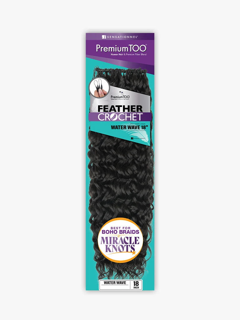 SENSATIONNEL Premium TOO Feather Crochet - WATER WAVE (14"-18")