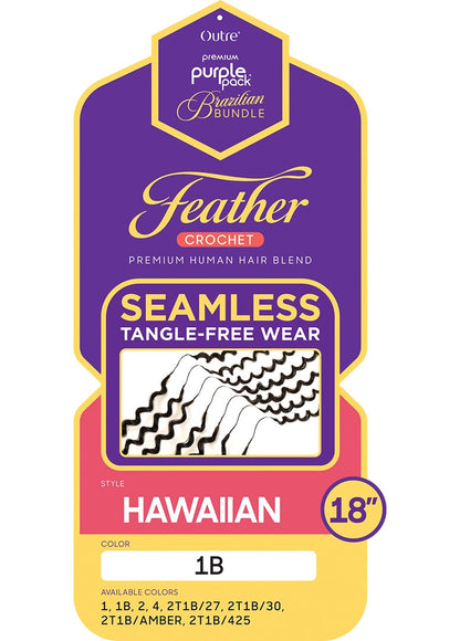 OUTRE Purple Pack Brazilian Feather Crochet - Hawaiian 18" - product image 2