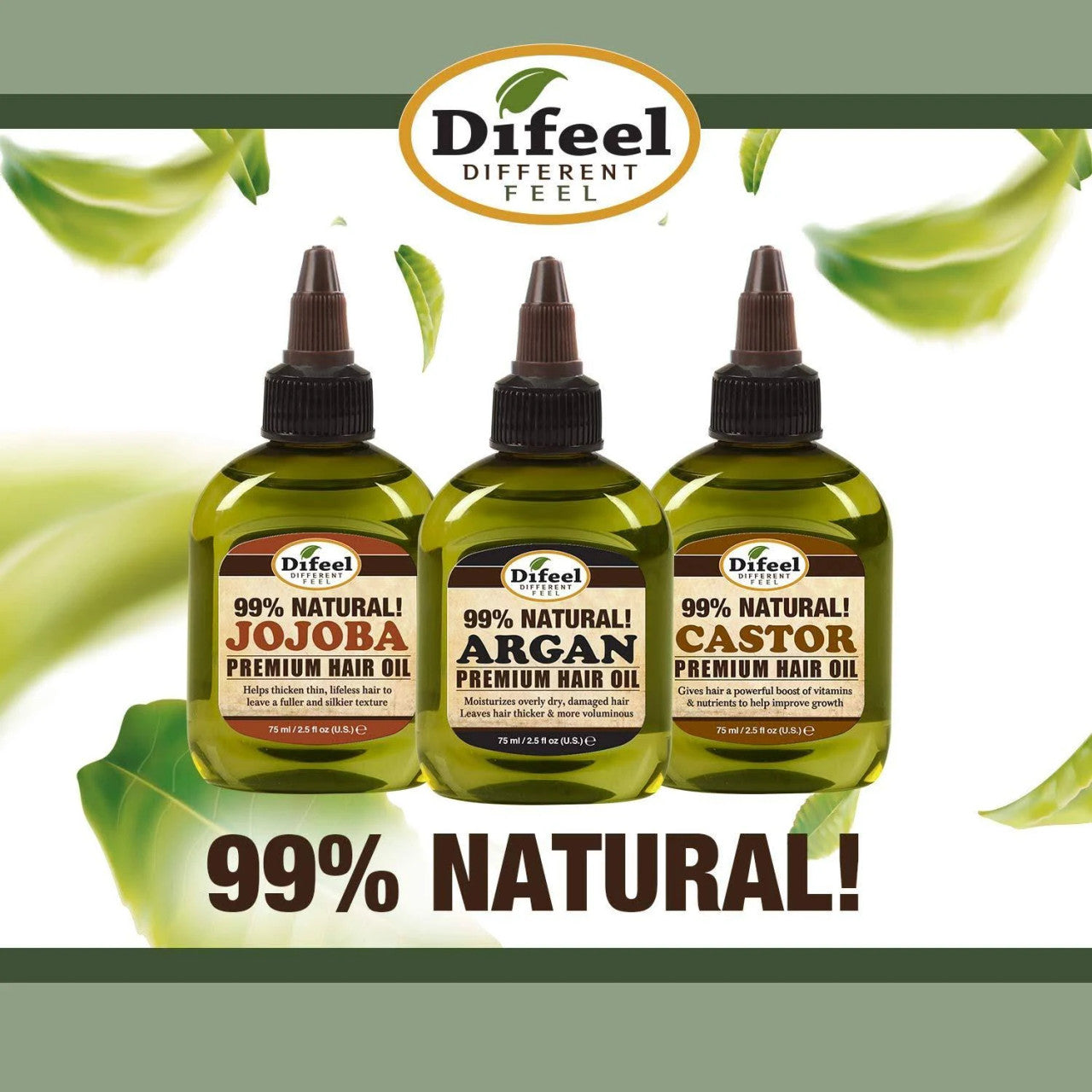 Difeel Premium Natural Hair Oil - Jojoba Oil (2.5 oz) - product image 2