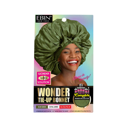 EBIN Wonder Wig Tie-Up Bonnet (Olive) - product image 2