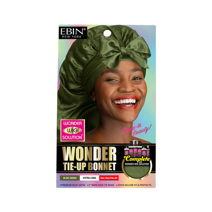 EBIN Wonder Wig Tie-Up Bonnet (Olive) - product image 3