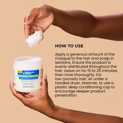 Hollywood Beauty Tea Tree & Rosemary Deep Hydration Masque (18oz) - product image 5