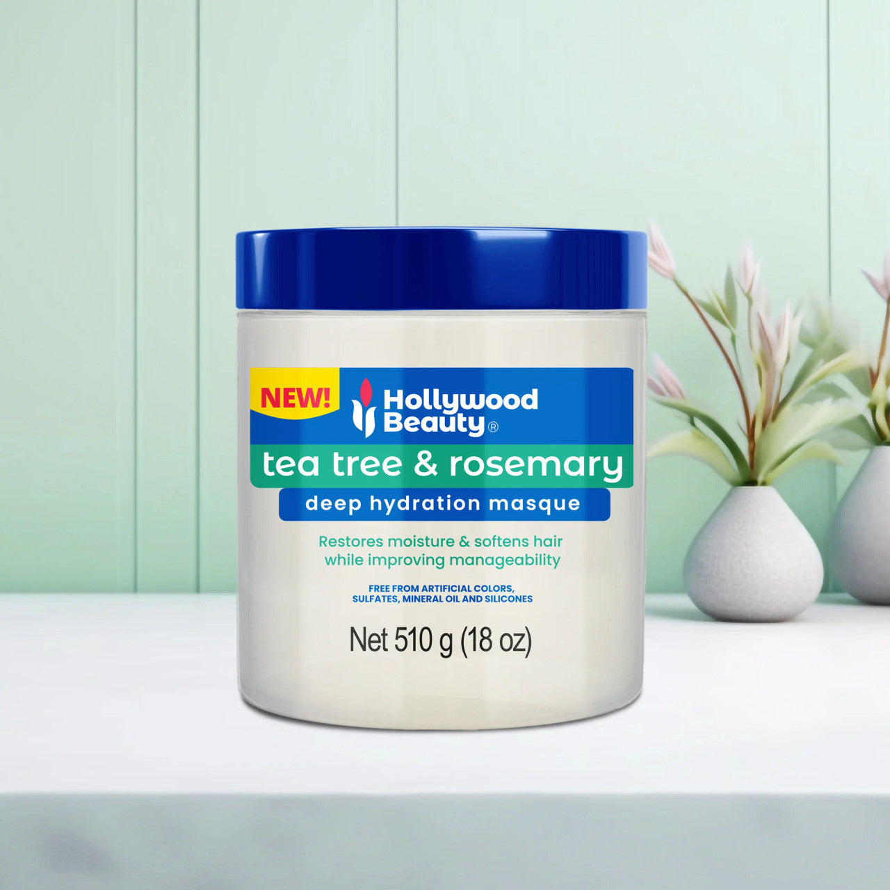 Hollywood Beauty Tea Tree & Rosemary Deep Hydration Masque (18oz) - product image 9