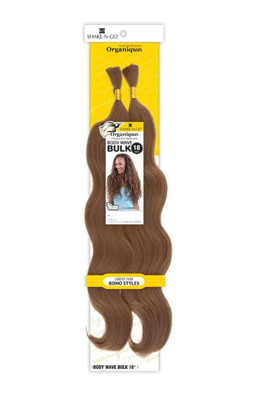 SHAKE N GO Organique Human Hair Blend Braids - Body Wave Bulk 18"