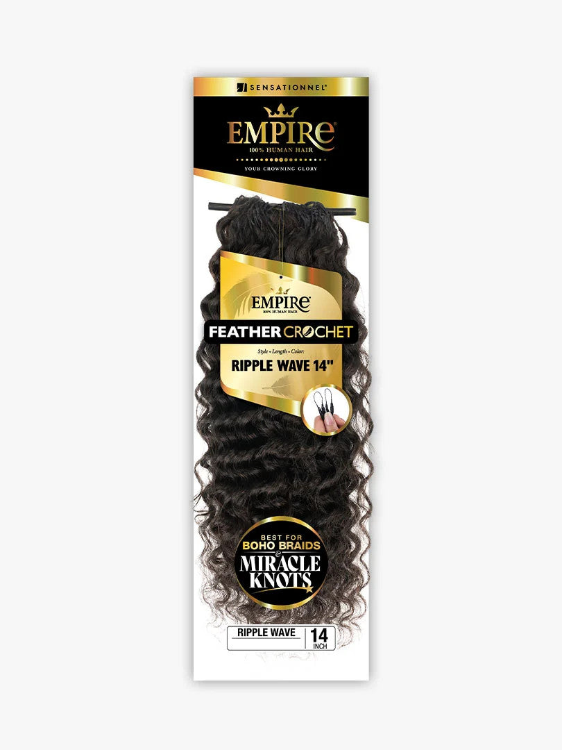 SENSATIONNEL Empire 100% Human Hair Feather Crochet - RIPPLE WAVE