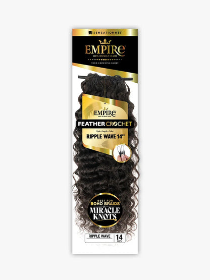 SENSATIONNEL Empire 100% Human Hair Feather Crochet - RIPPLE WAVE