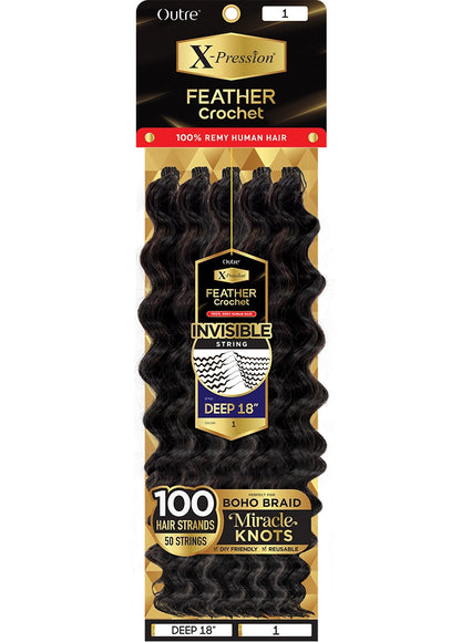 OUTRE X-Pression Human Feather Crochet - Deep (14"-18")