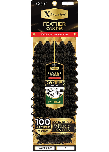 OUTRE X-Pression Human Feather Crochet - Water (14"-18") - product image 2