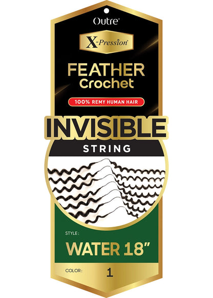OUTRE X-Pression Human Feather Crochet - Water (14"-18") - product image 3