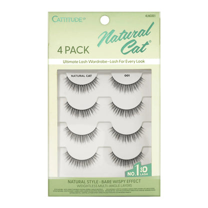 EBIN CATTITUDE Eyelashes - Natural Cat (4 Pairs)