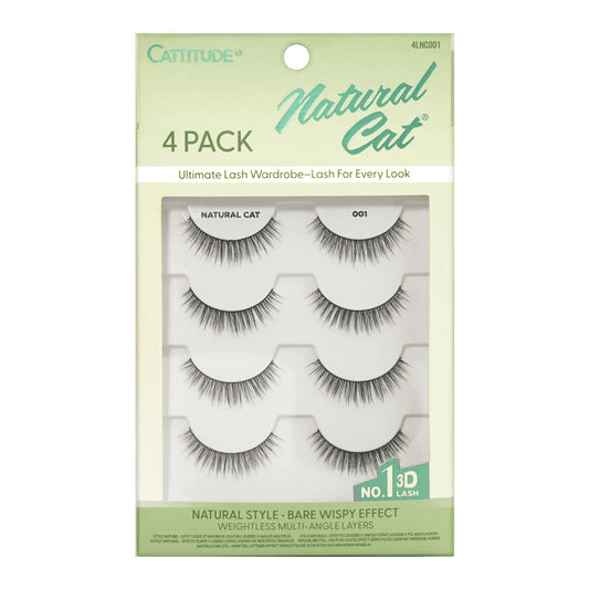 EBIN CATTITUDE Eyelashes - Natural Cat (4 Pairs)