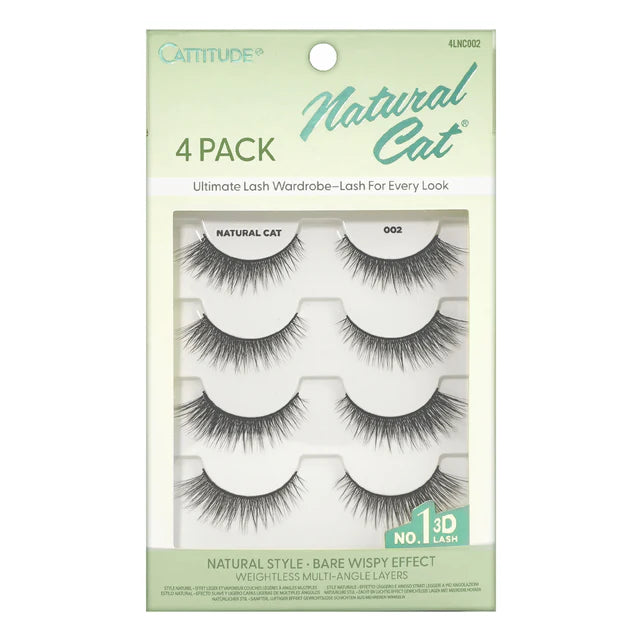 EBIN CATTITUDE Eyelashes - Natural Cat (4 Pairs) - Variant 02