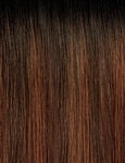 OUTRE Synthetic Quick Weave Half Wig - Flow 1 - Color DR Chocolate Swirl swatch