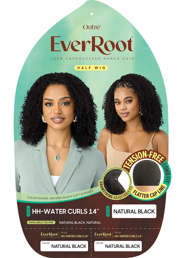 OUTRE 100% Unprocessed Human Hair EVERROOT Half Wig - Water Curls 14" - product image 3