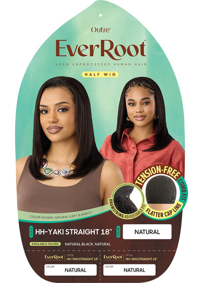 OUTRE 100% Unprocessed Human Hair EVERROOT Half Wig - Yaki Straight 18" - product image 5
