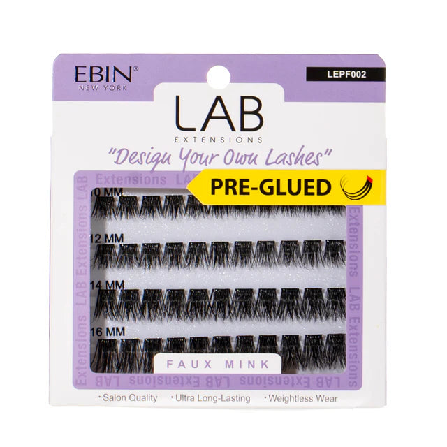 EBIN LAB EXTENSIONS DIY Cluster Lashes (Pre-glued) - Variant FAUX MINK / 002